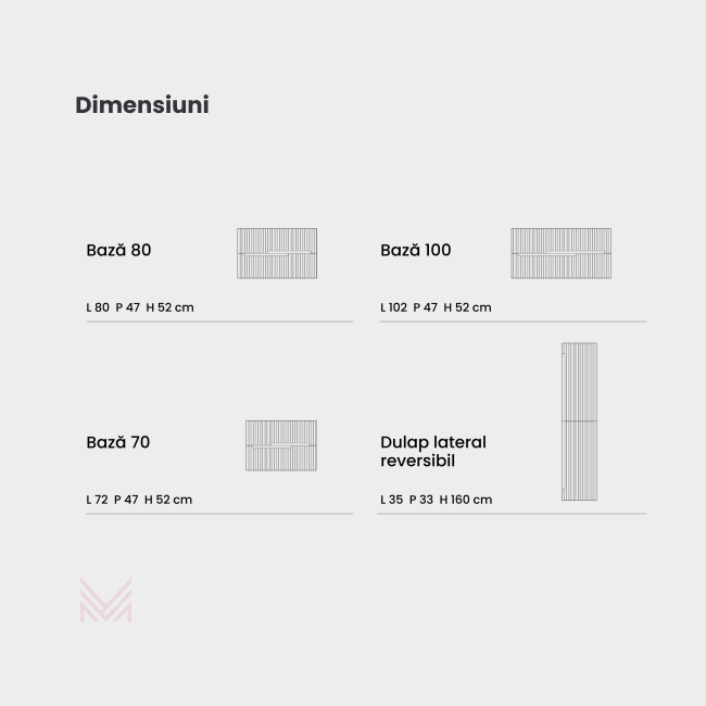Mobilier Righe stejar deschis